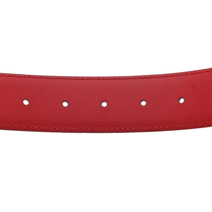 Gucci Moon Calfskin Interlocking G 37mm Belt 90 36 Vibrant Red 4 of 5