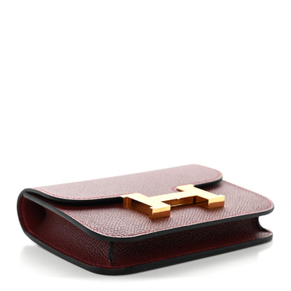 Hermes Epsom Constance Slim Wallet Rouge H 5 of 9