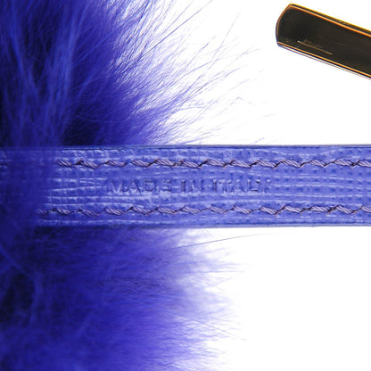 Fendi Fox Fur Pom Pom Bag Charm Berry 4 of 7