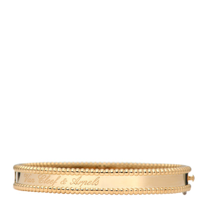 Van Cleef & Arpels 18K Yellow Gold Perlee Signature Bangle Bracelet S 1 of 5