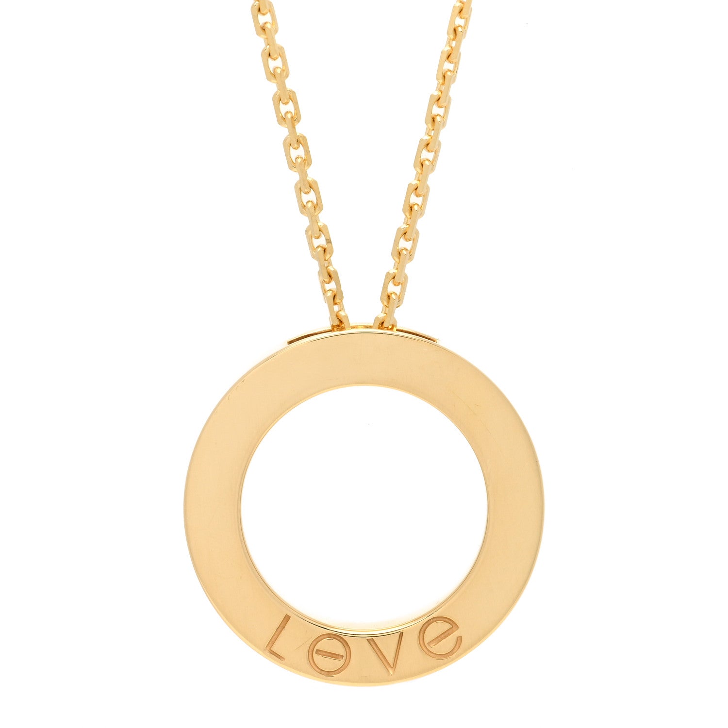 Cartier 18K Yellow Gold Diamond LOVE Paved Necklace 5 of 7