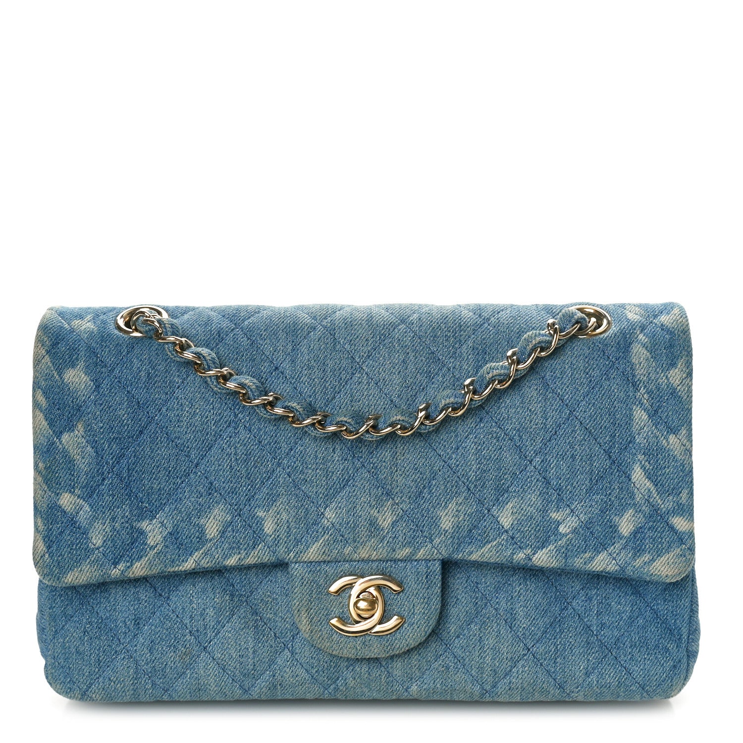 Chanel Denim Quilted Medium Double Flap Blue 1 of 10
