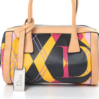 Christian Dior Coated Canvas Argyle Boston 8 of 12