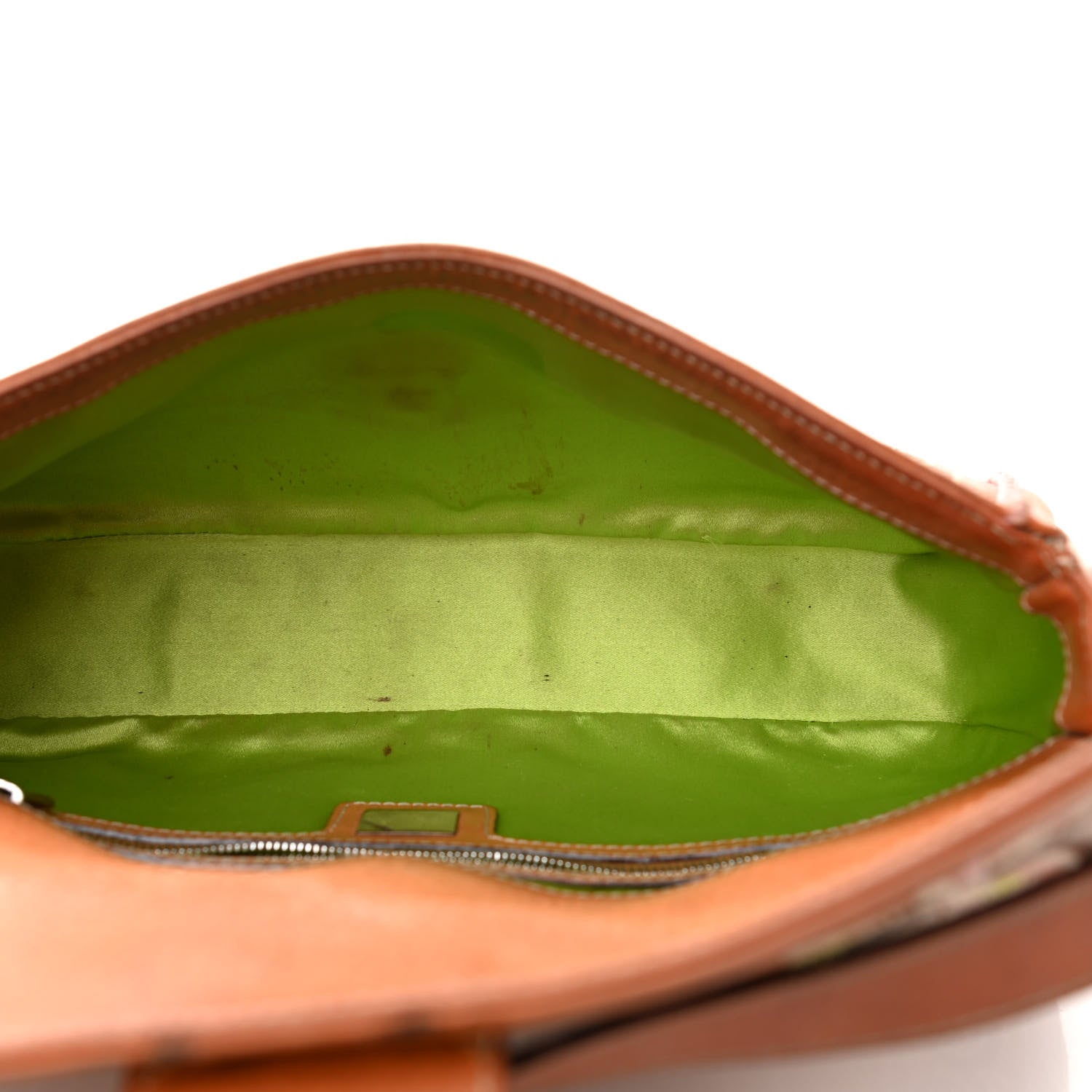 Fendi Calfskin Embroidered Baguette Brown 5 of 14
