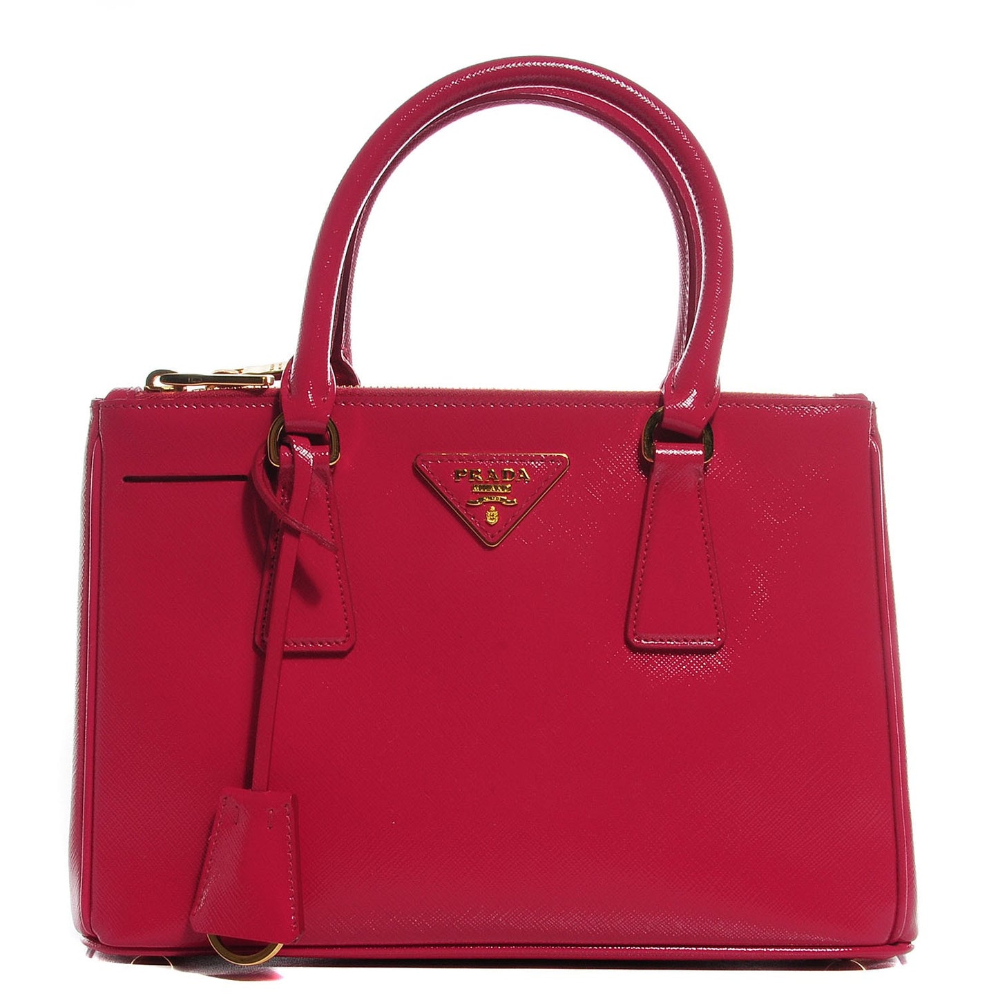 Saffiano Vernice Mini Galleria Double Zip Tote Peonia