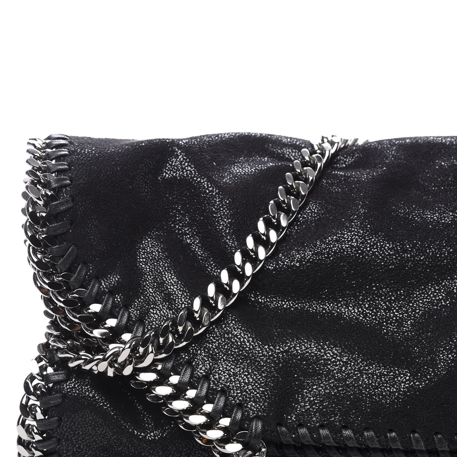Stella McCartney Shaggy Deer Falabella Fold Over Tote Black 9 of 10