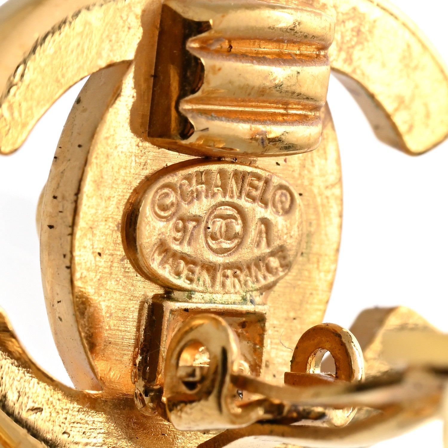 Chanel Metal CC Turnlock Clip On Earrings Gold 4 of 4