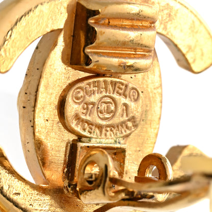 Chanel Metal CC Turnlock Clip On Earrings Gold 4 of 4