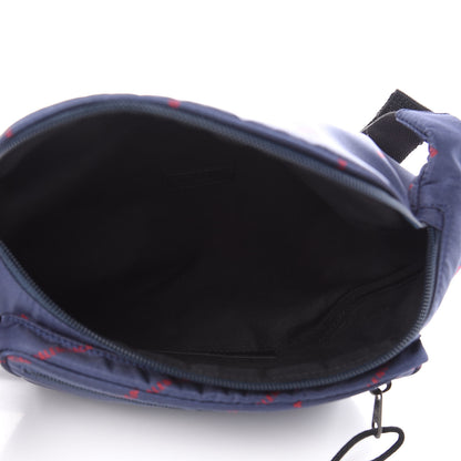 Balenciaga Twill Nylon Allover Logo Explorer Beltpack Bleu Canopee Rouge 5 of 9