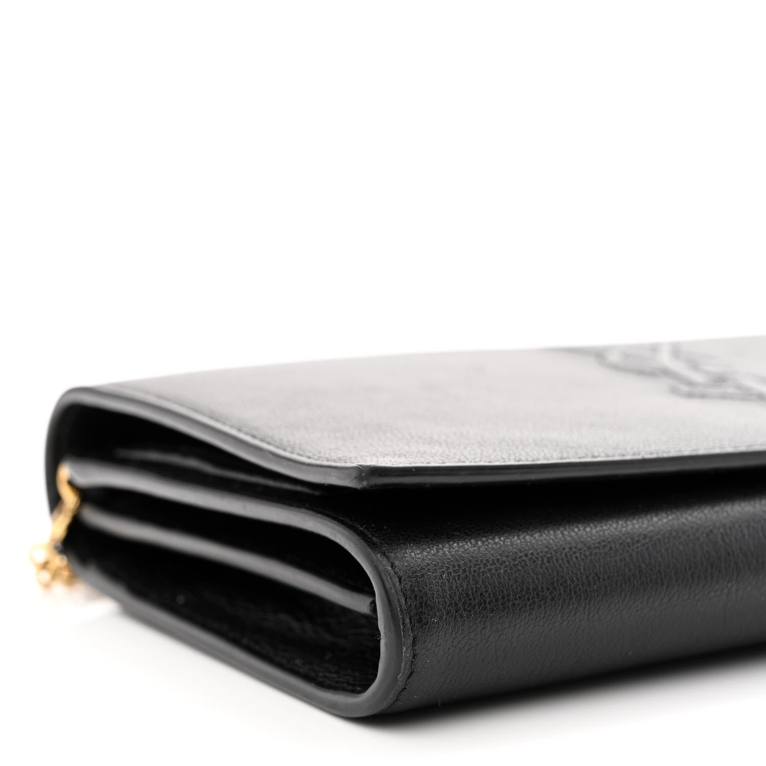 Saint Laurent Calfskin Monogram Belle de Jour Chain Clutch Black 9 of 11
