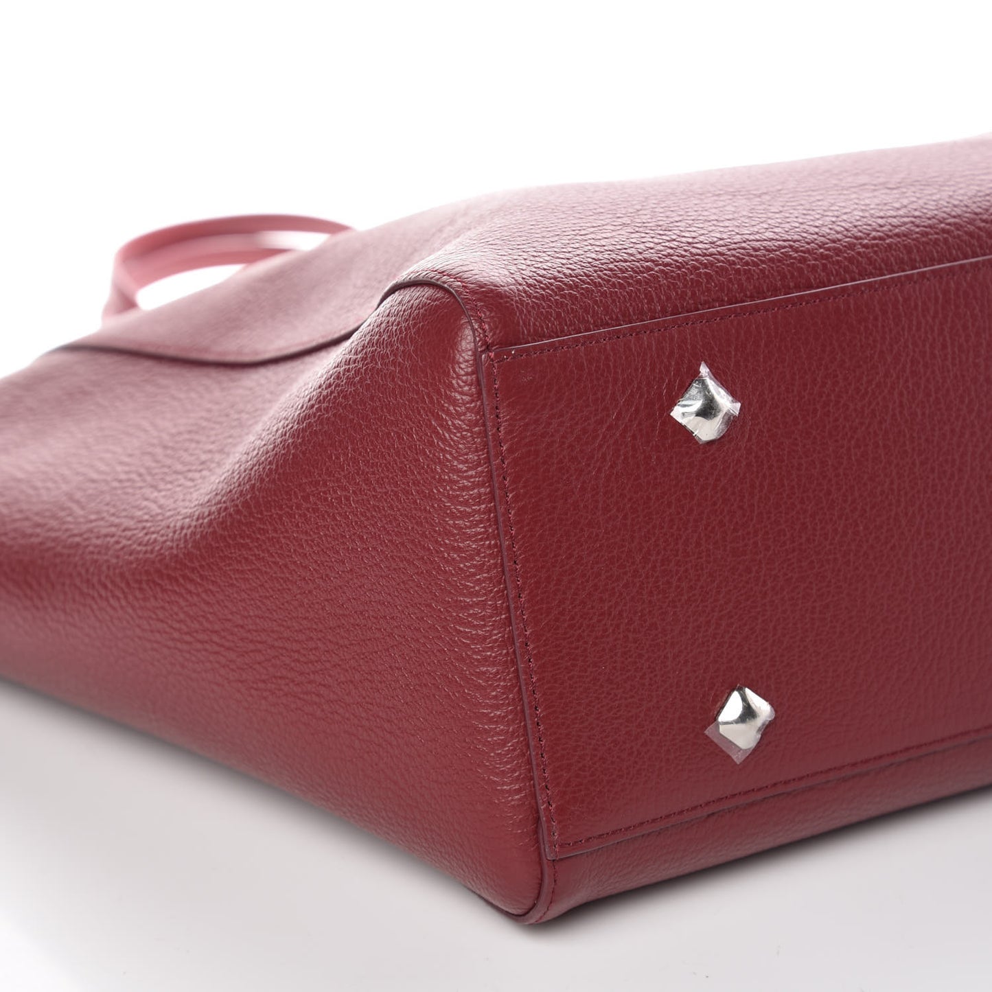 Grained Calfskin Medium Reversible Wandel Tote Ruby Tan
