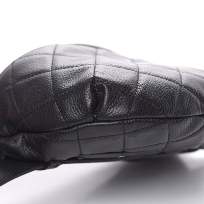 Chanel Grained Calfskin Quilted Waist Belt Bag Black 8 of 9