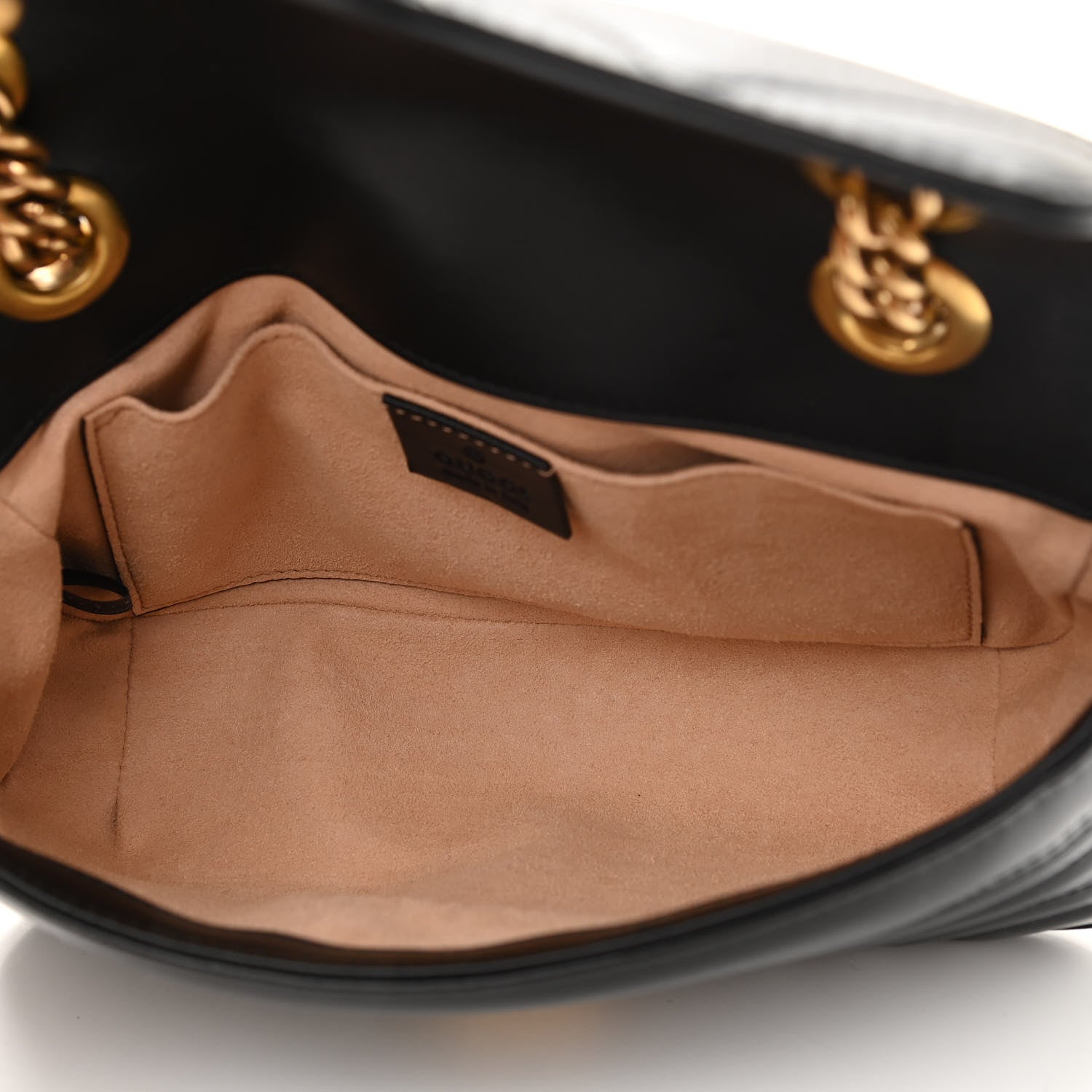 Gucci Calfskin Matelasse Mini GG Marmont Shoulder Bag Black 5 of 10