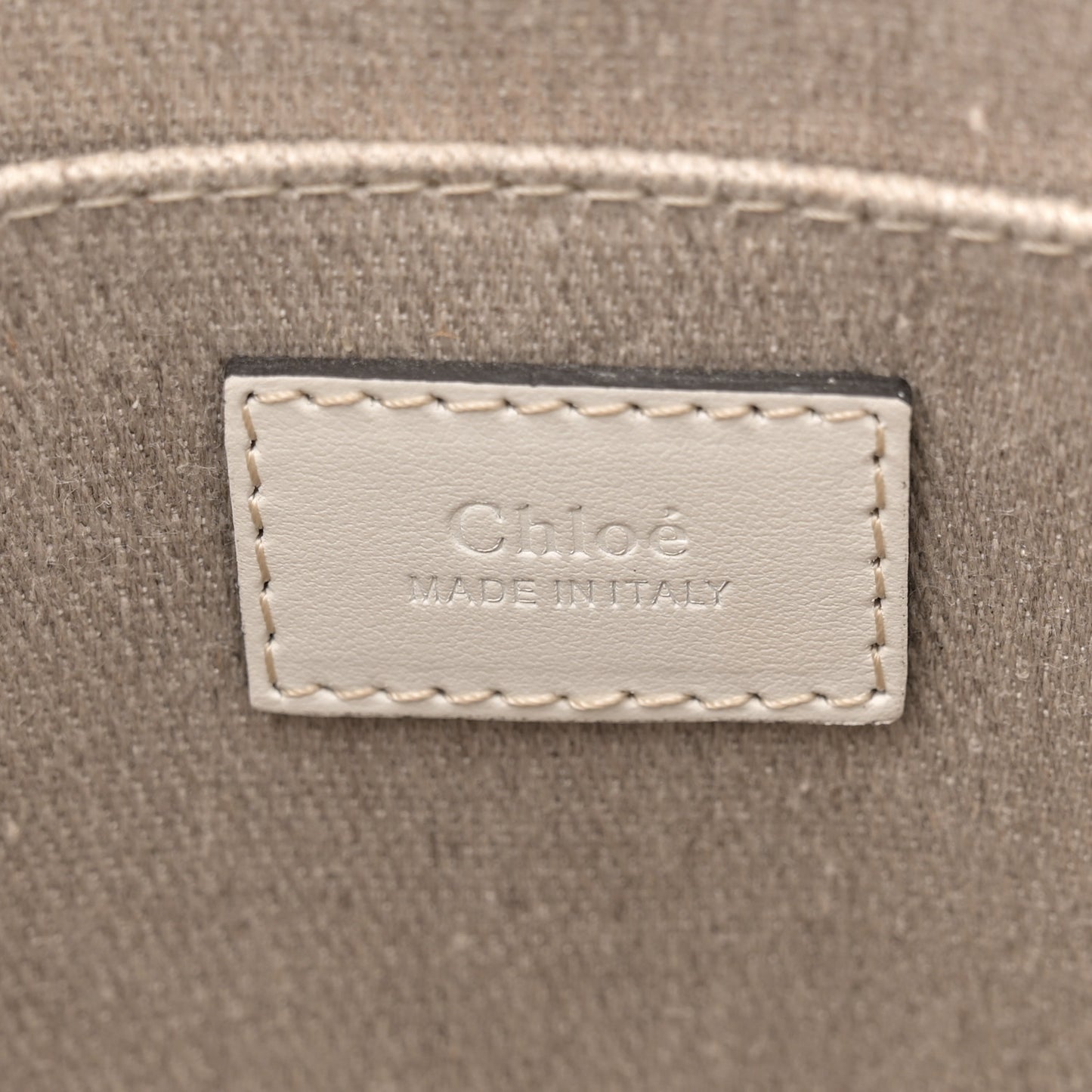 Linen Calfskin Medium Woody Ribbon Tote White
