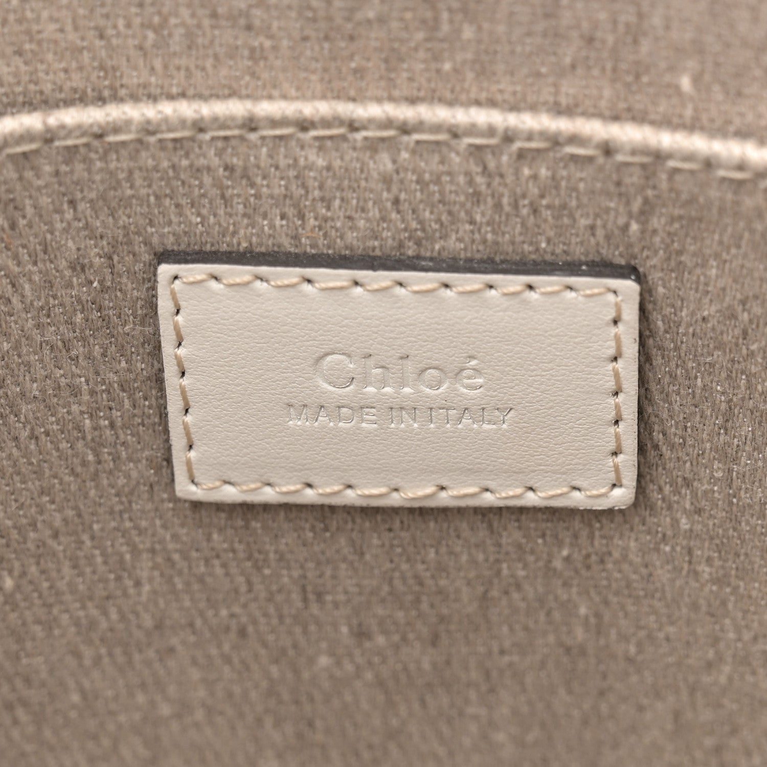 Chloe Linen Calfskin Medium Woody Ribbon Tote White 6 of 12