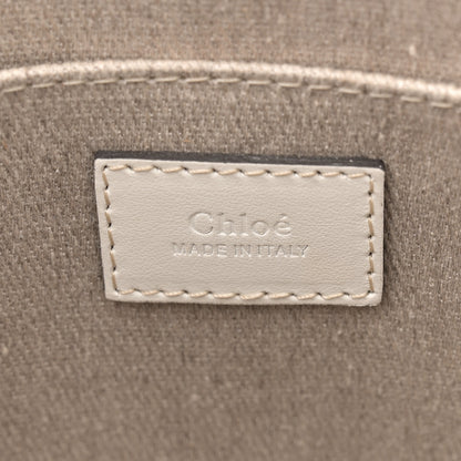 Chloe Linen Calfskin Medium Woody Ribbon Tote White 6 of 12