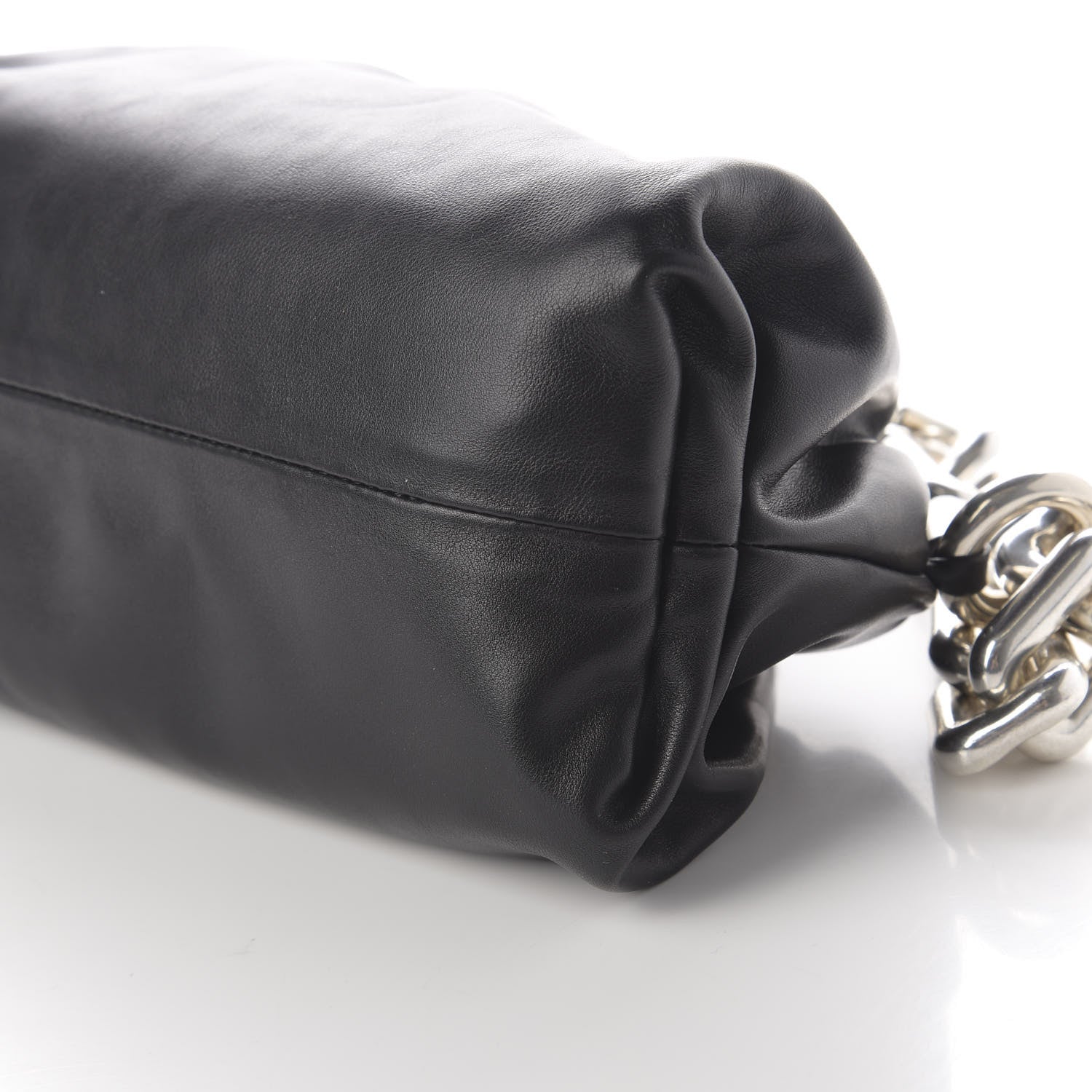 Bottega Veneta Calfskin The Pouch Chain Black 8 of 9