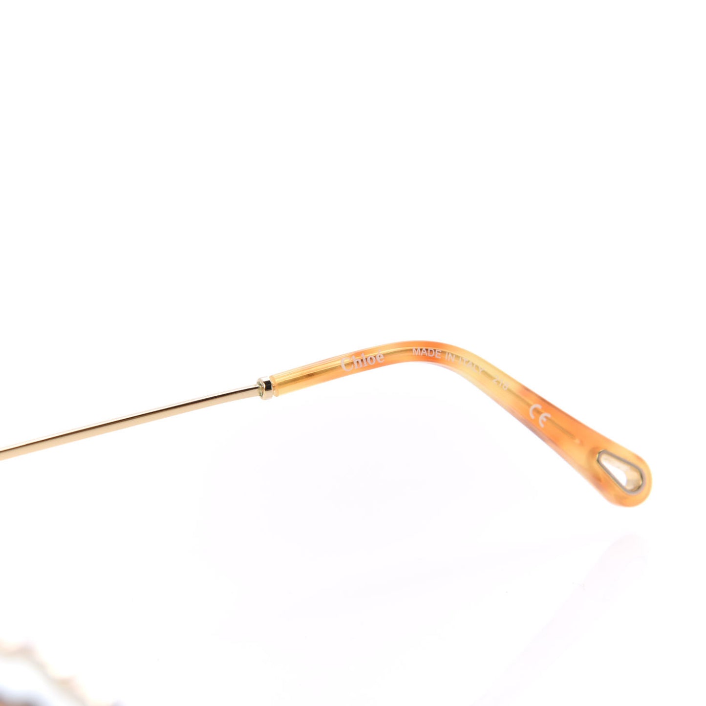 Metal Scalloped Sunglasses CE147S Gold Brown