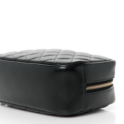 Chanel Caviar Quilted Medium Curvy Pouch Cosmetic Case Black 10 of 11