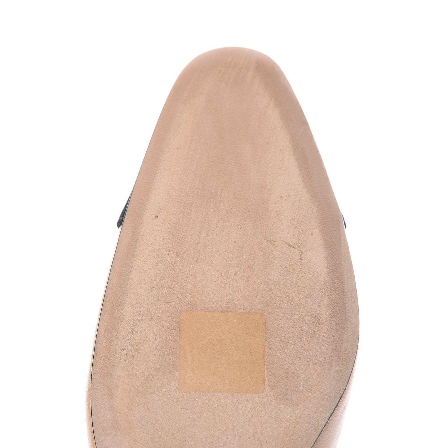Goatskin Grosgrain Cap Toe CC Slingback Pumps 37.5 Beige Black
