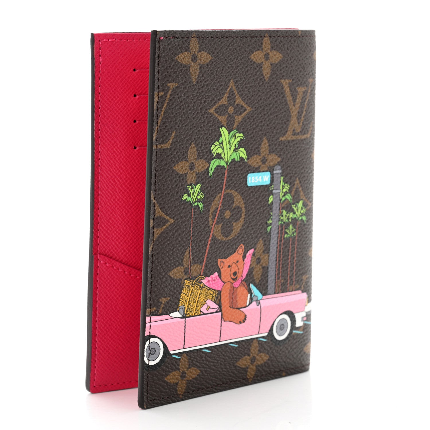 Louis Vuitton Monogram 2021 Christmas Animation Hollywood Passport Cover Fuchsia 3 of 7
