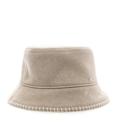 Hermes Wool Cashmere Harper H Point Avalon Bucket Hat 59 Corde Ecru 5 of 8