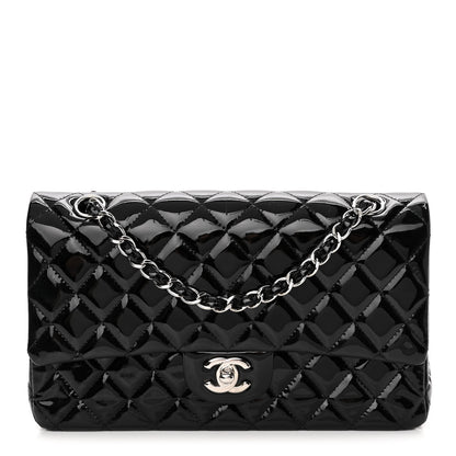 Chanel Patent Quilted Medium Double Flap Black 1 of 12