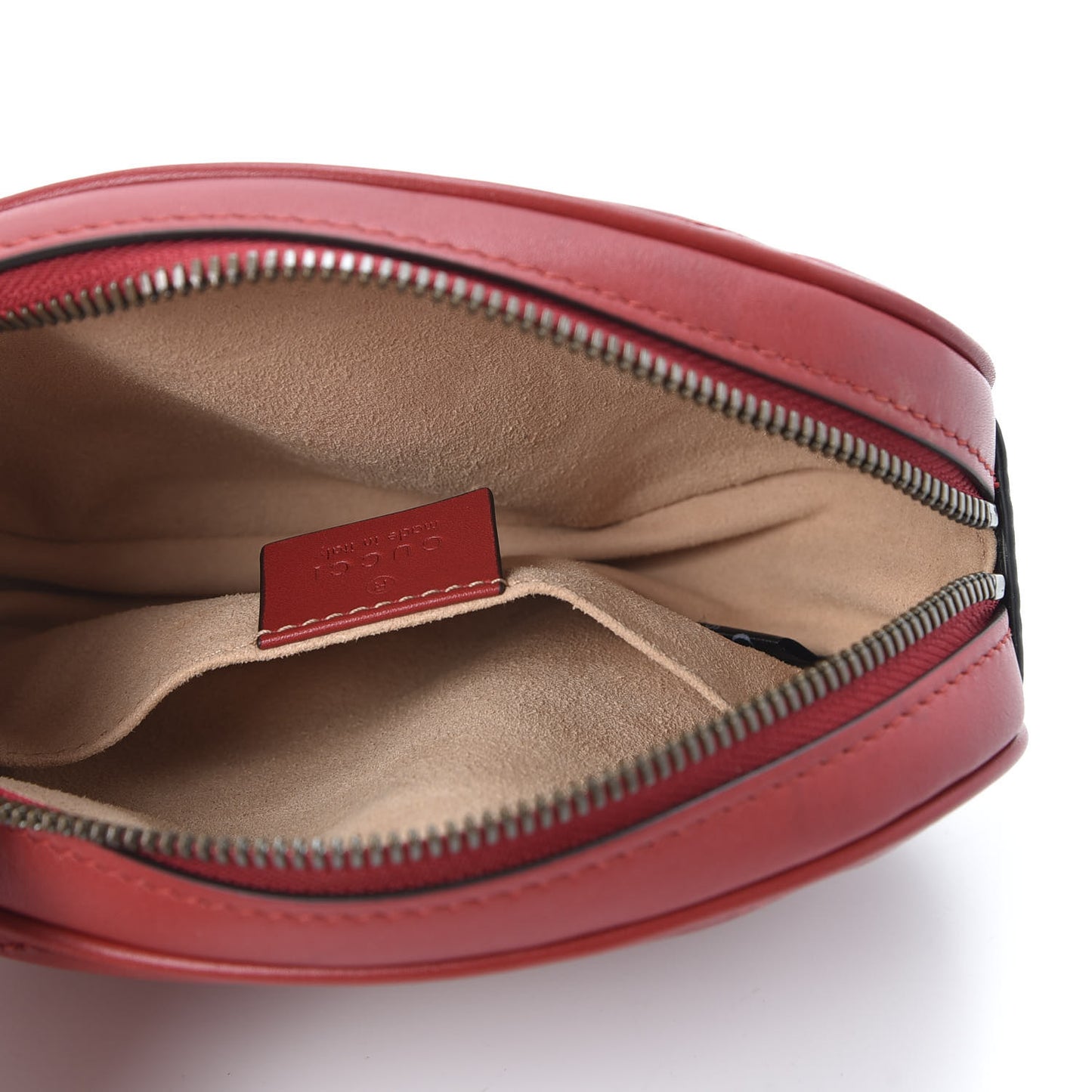 Calfskin Matelasse GG Marmont Belt Bag 95 38 Hibiscus Red