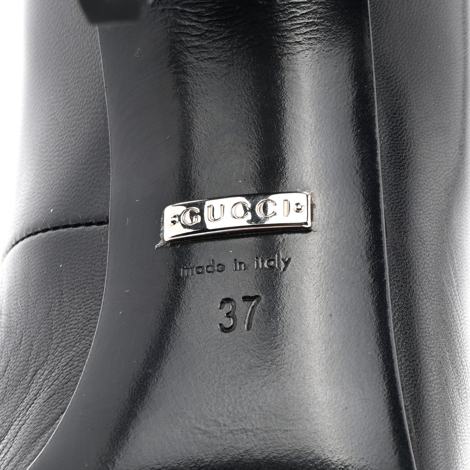Gucci Malaga Kid Crystal Pumps 37 Black 6 of 9