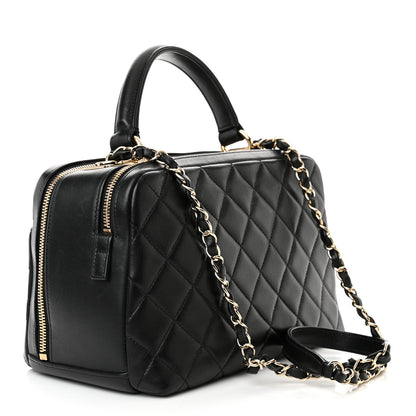 Chanel Lambskin Quilted Medium Trendy CC Bowling Bag Black 3 of 12