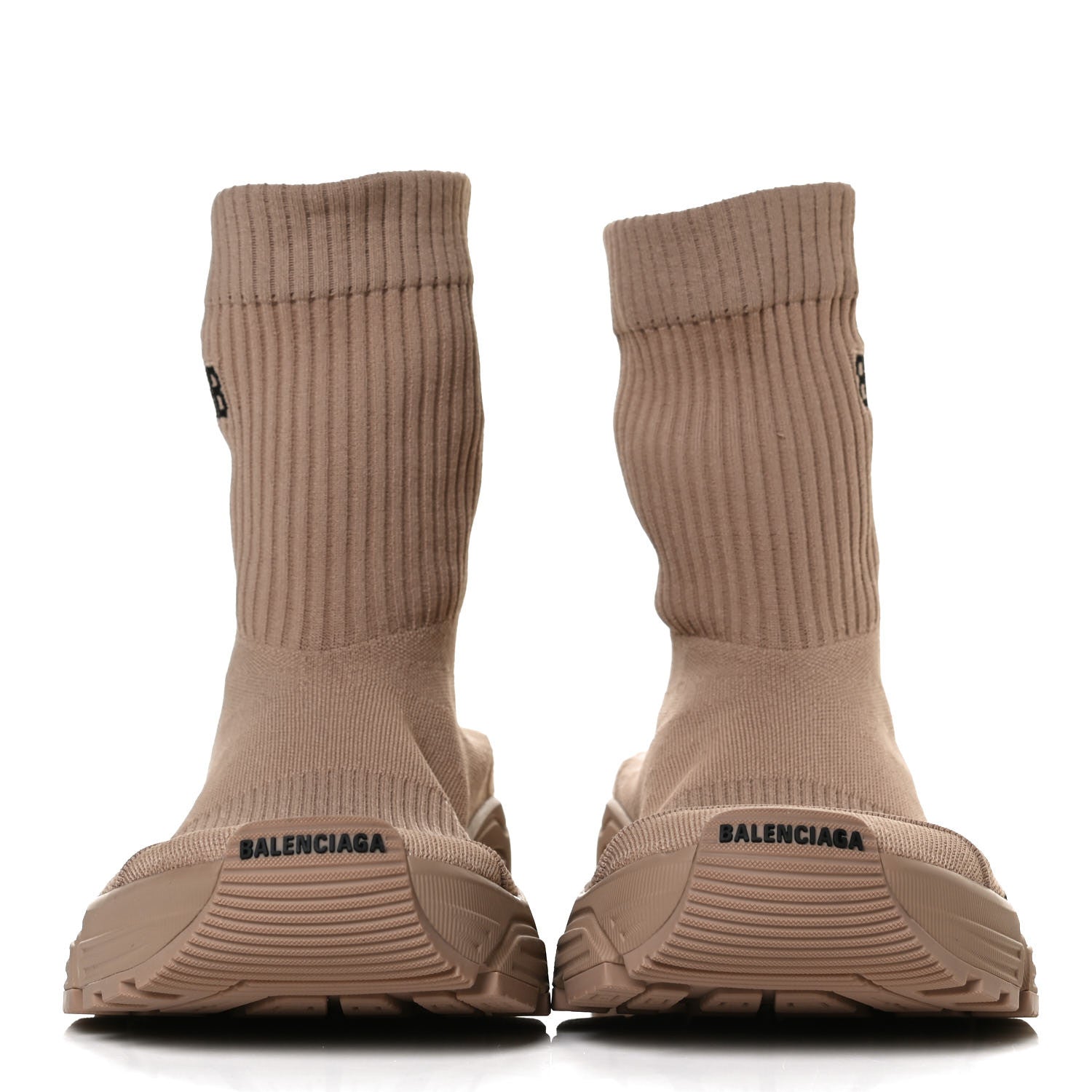 Balenciaga Technical Ribbed 3D Recycled Knit Womens Speed 3.0 Sneakers 40 Monocolor Beige 2 of 10