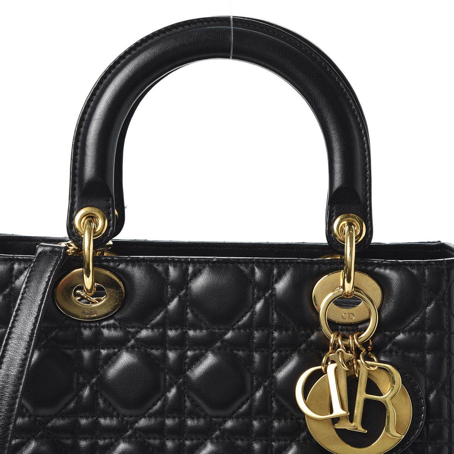 Lambskin Cannage Medium Lady Dior Black