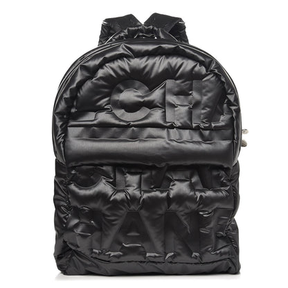 Chanel Nylon Embossed Doudoune Backpack Black 1 of 8