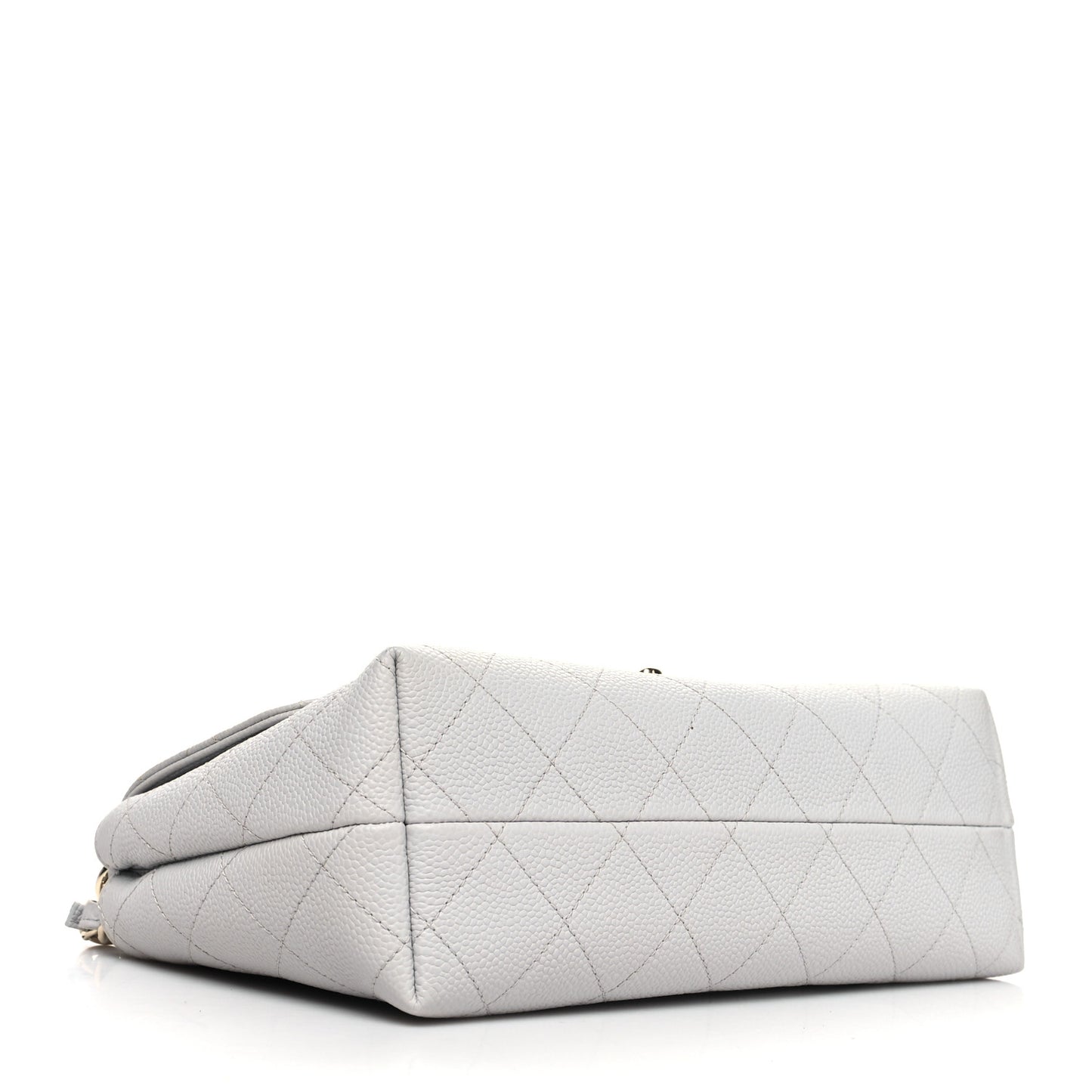 Caviar Quilted City Walk Flap Light Grey