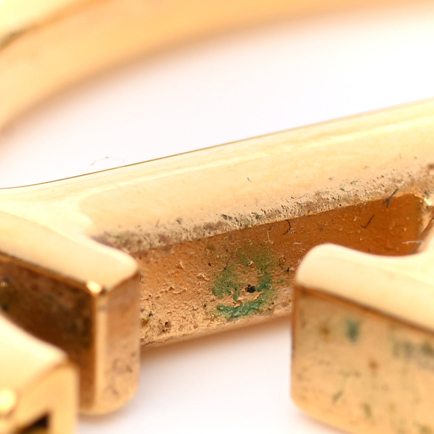Louis Vuitton Metal Louise Hoop Earrings Gold 6 of 9