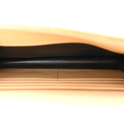 Saint Laurent Grain De Poudre Matelasse Chevron Monogram Envelope Chain Wallet Nude Powder 5 of 10