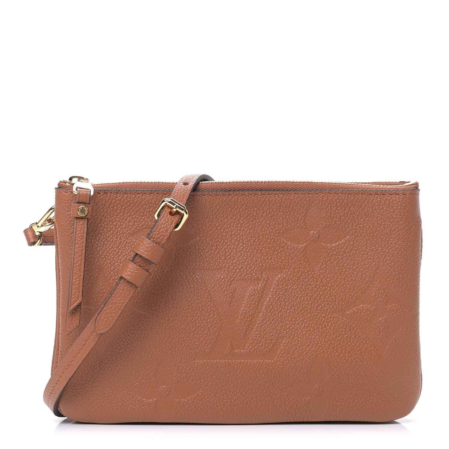 Louis Vuitton Empreinte Monogram Giant Double Zip Pochette Caramel 1 of 9