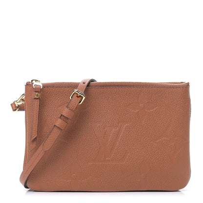 Louis Vuitton Empreinte Monogram Giant Double Zip Pochette Caramel 1 of 9