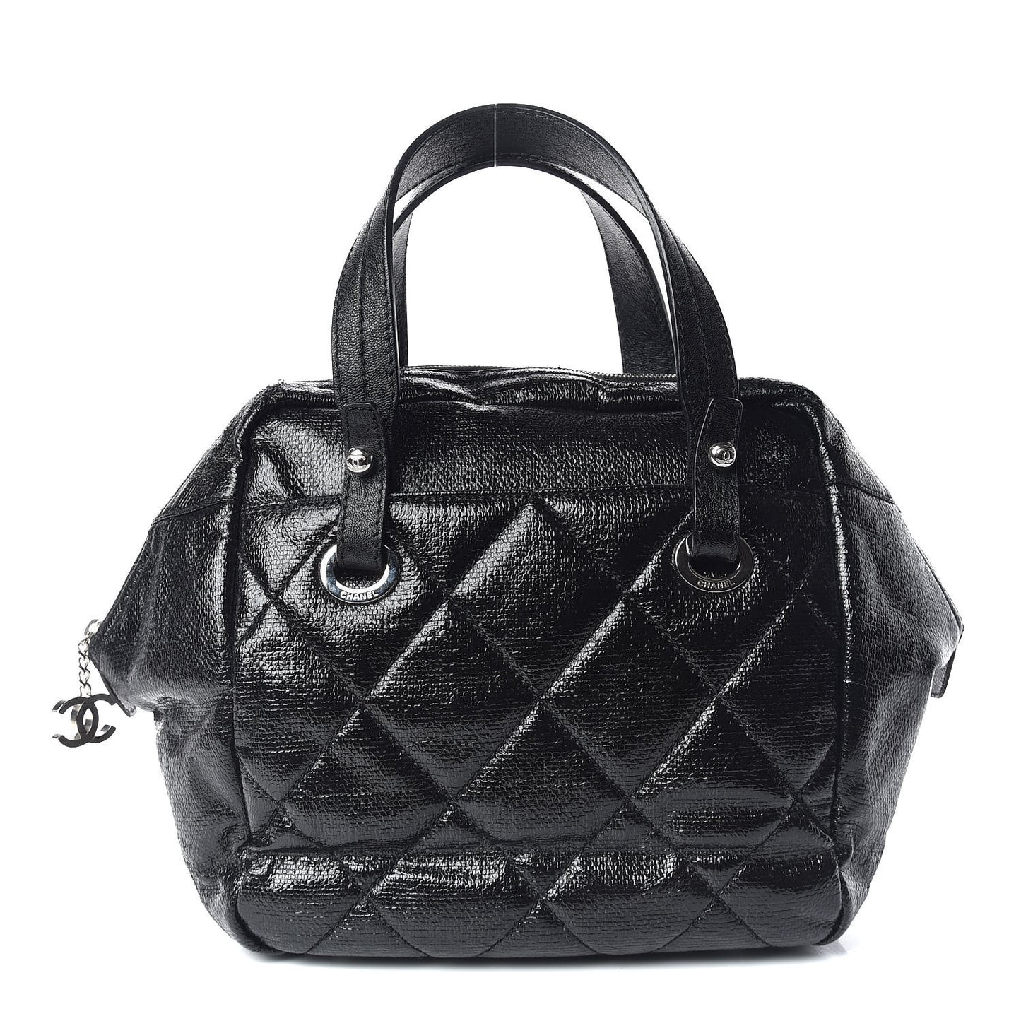 Coated Canvas Paris Biarritz Satchel Black