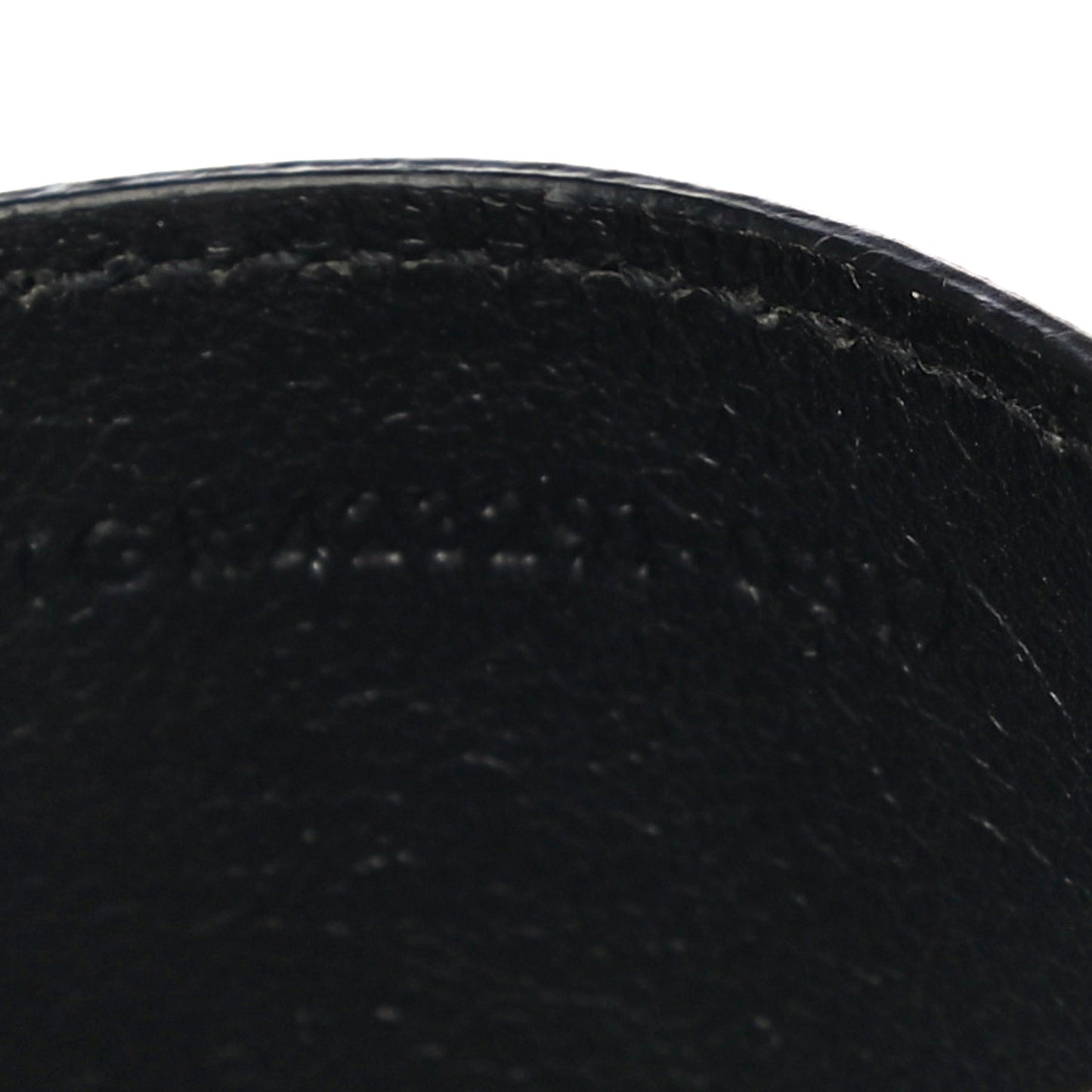 Grain De Poudre Matelasse Chevron Monogram Credit Card Case Black