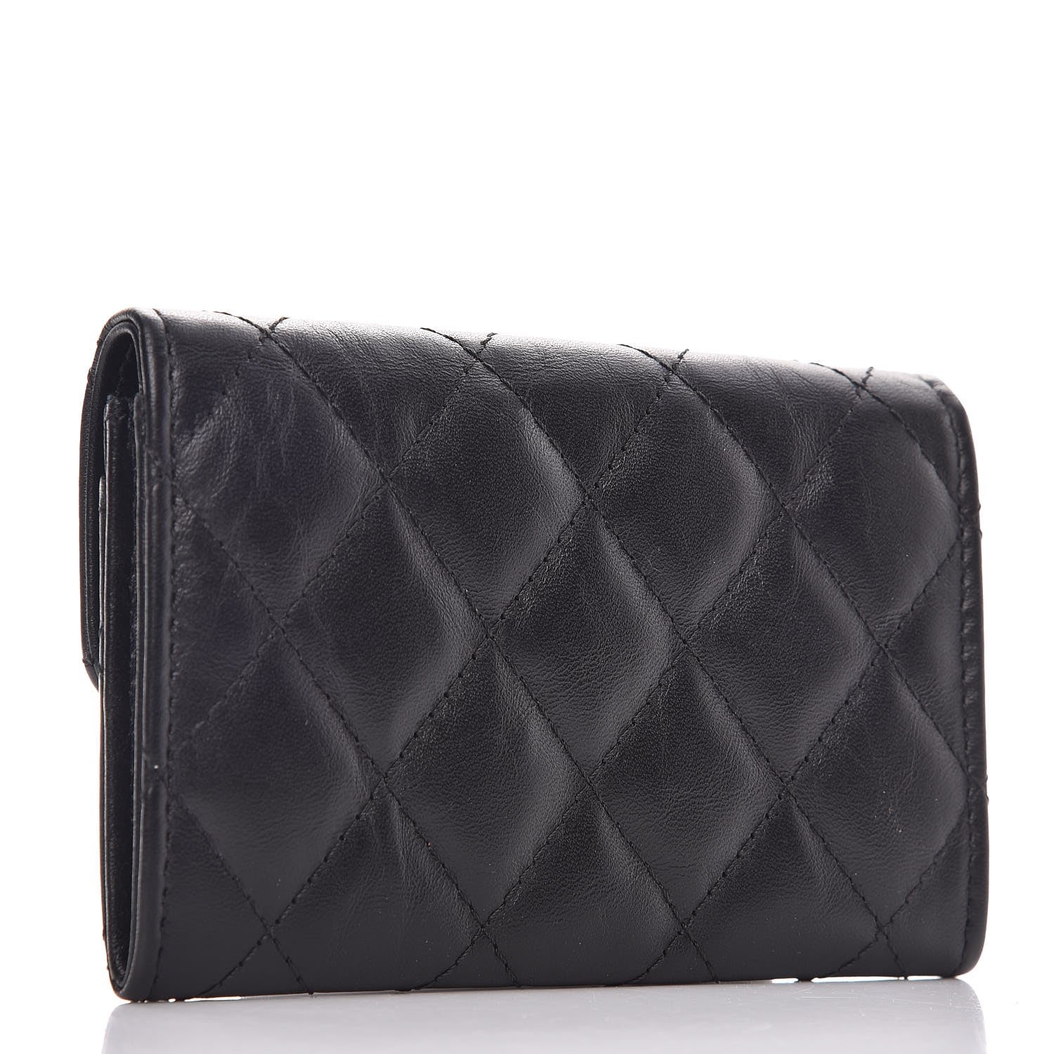 Chanel Aged Calfskin Quilted Reissue Flap Card Holder So Black 3 of 9
