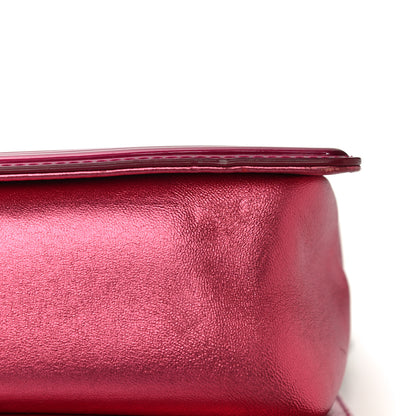 Chanel Metallic Patent Quilted New Medium Boy Flap Fuchsia 22 of 25