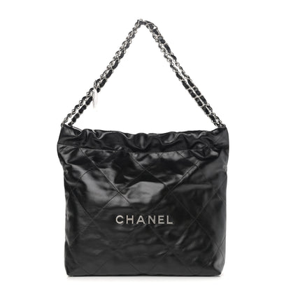 Chanel Shiny Calfskin Quilted Small Chanel 22 Black 3 of 12