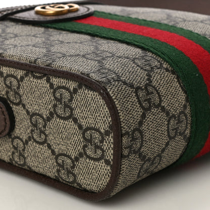Gucci GG Supreme Monogram Web Mini Ophidia Messenger Brown 10 of 12