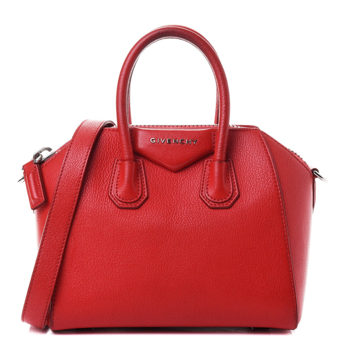 Sugar Goatskin Mini Antigona Medium Red