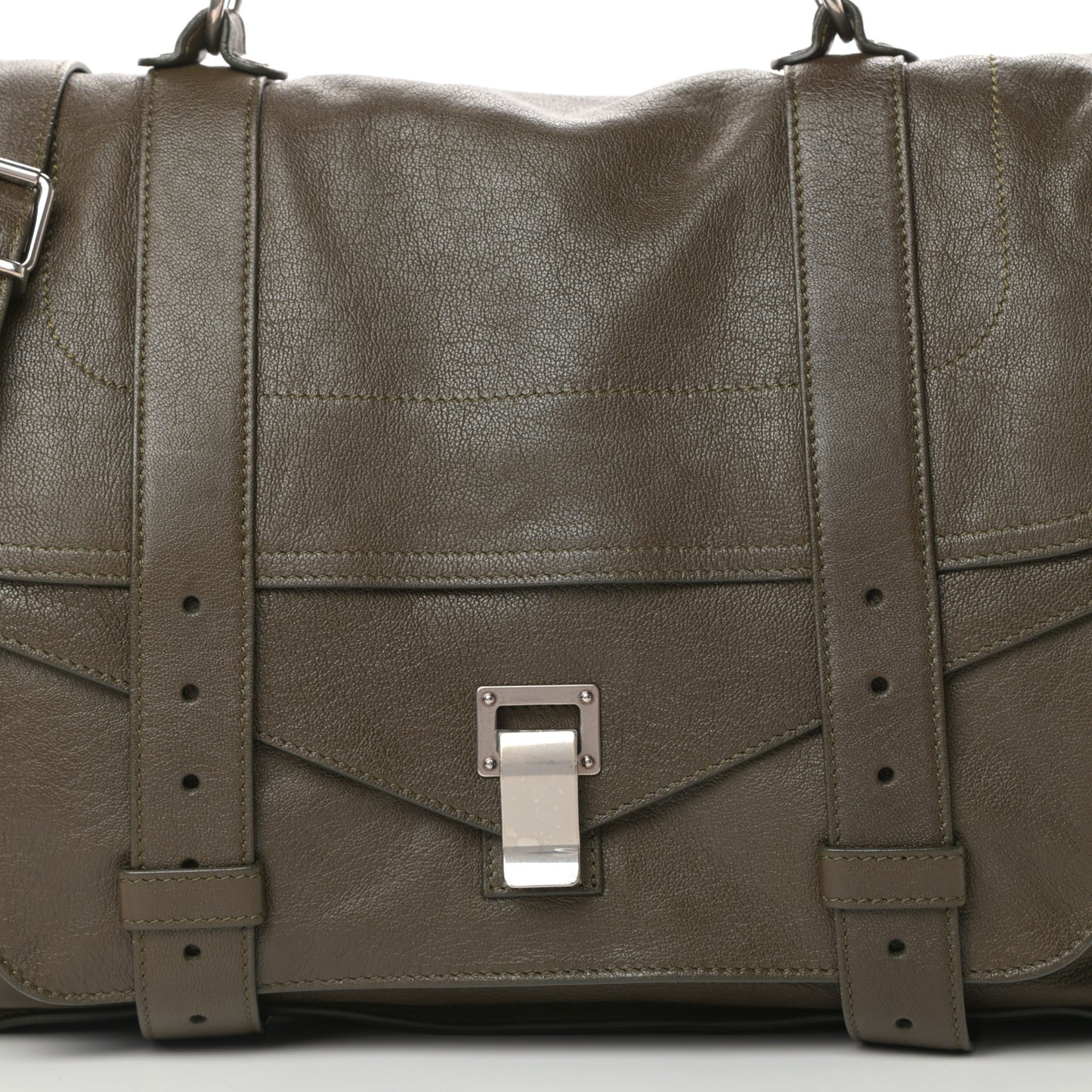 Lambskin Large PS1 Satchel Military