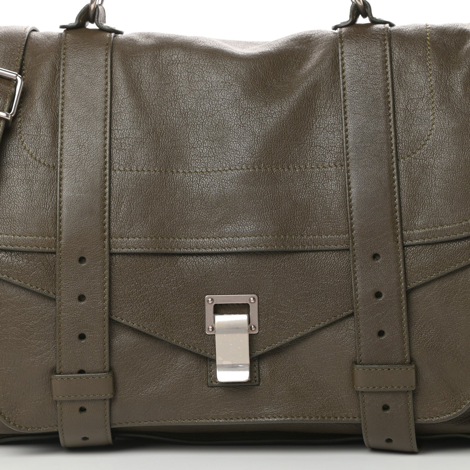 Proenza Schouler Lambskin Large PS1 Satchel Military 9 of 13