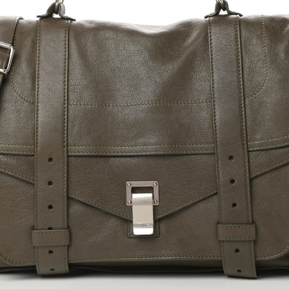 Proenza Schouler Lambskin Large PS1 Satchel Military 9 of 13