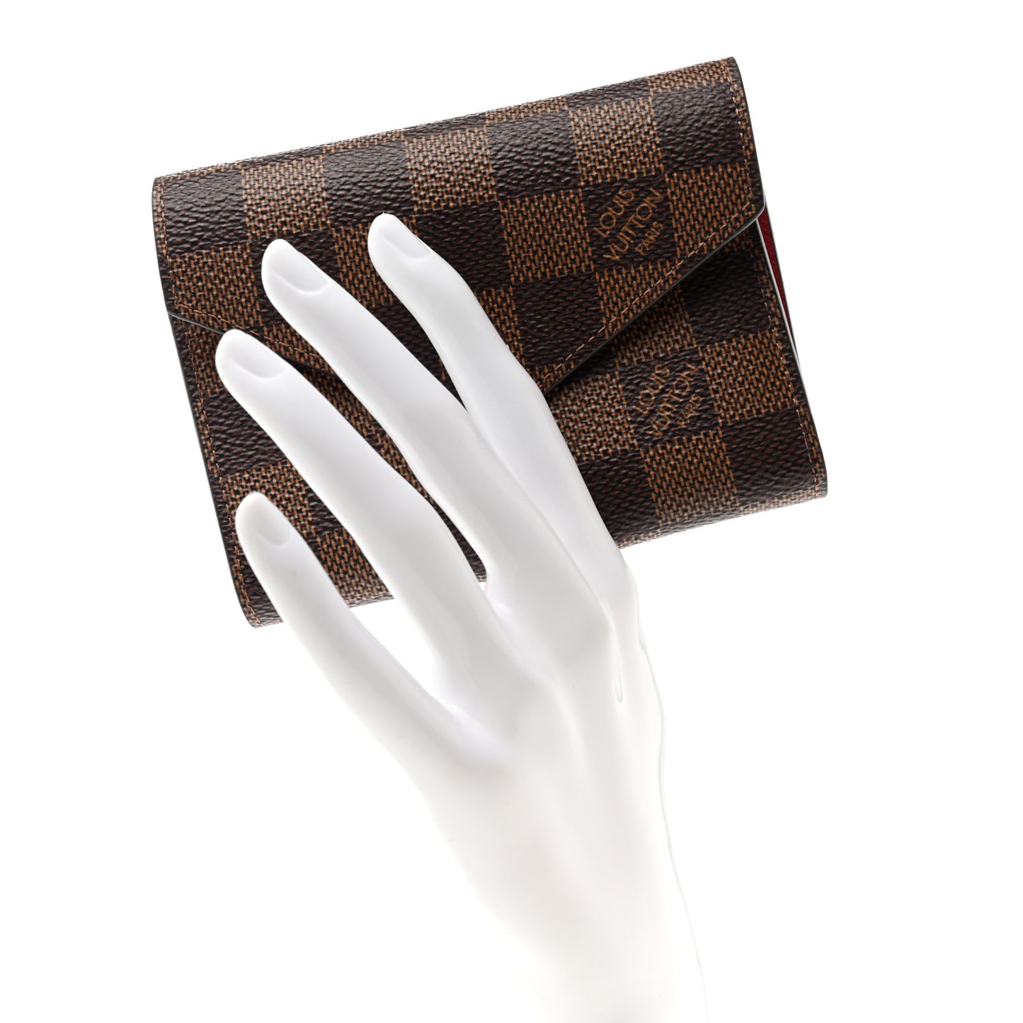 Damier Ebene Victorine Wallet Red