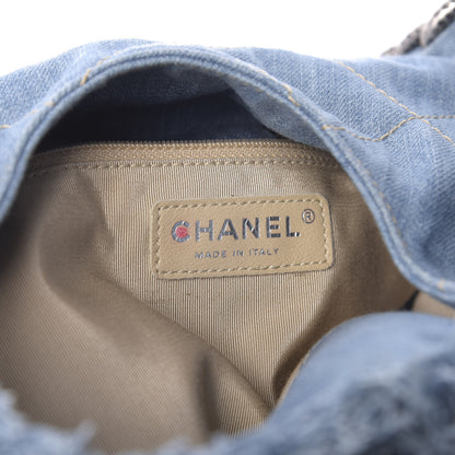 Chanel Denim Quilted Chain Hobo Light Blue 8 of 10